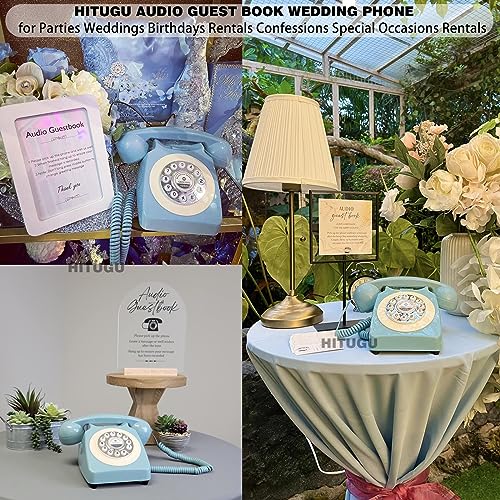 Audio Guest Book Wedding Phone Audio GuestBook with Flight Case, Record Customized Audio Messages Guest Book for Parties Weddings Birthdays Rentals Confessions Special Occasions