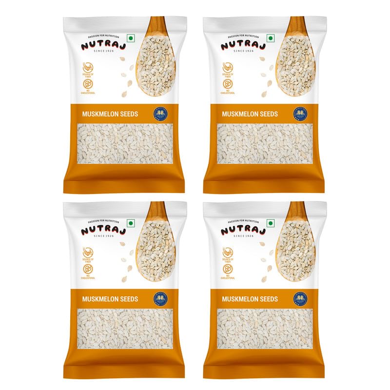 Image of Nutraj Muskmelon Seeds 400g (100g x 4) Pouch | Kharbooja Beej | Seeds for Eating | Seed Cycling