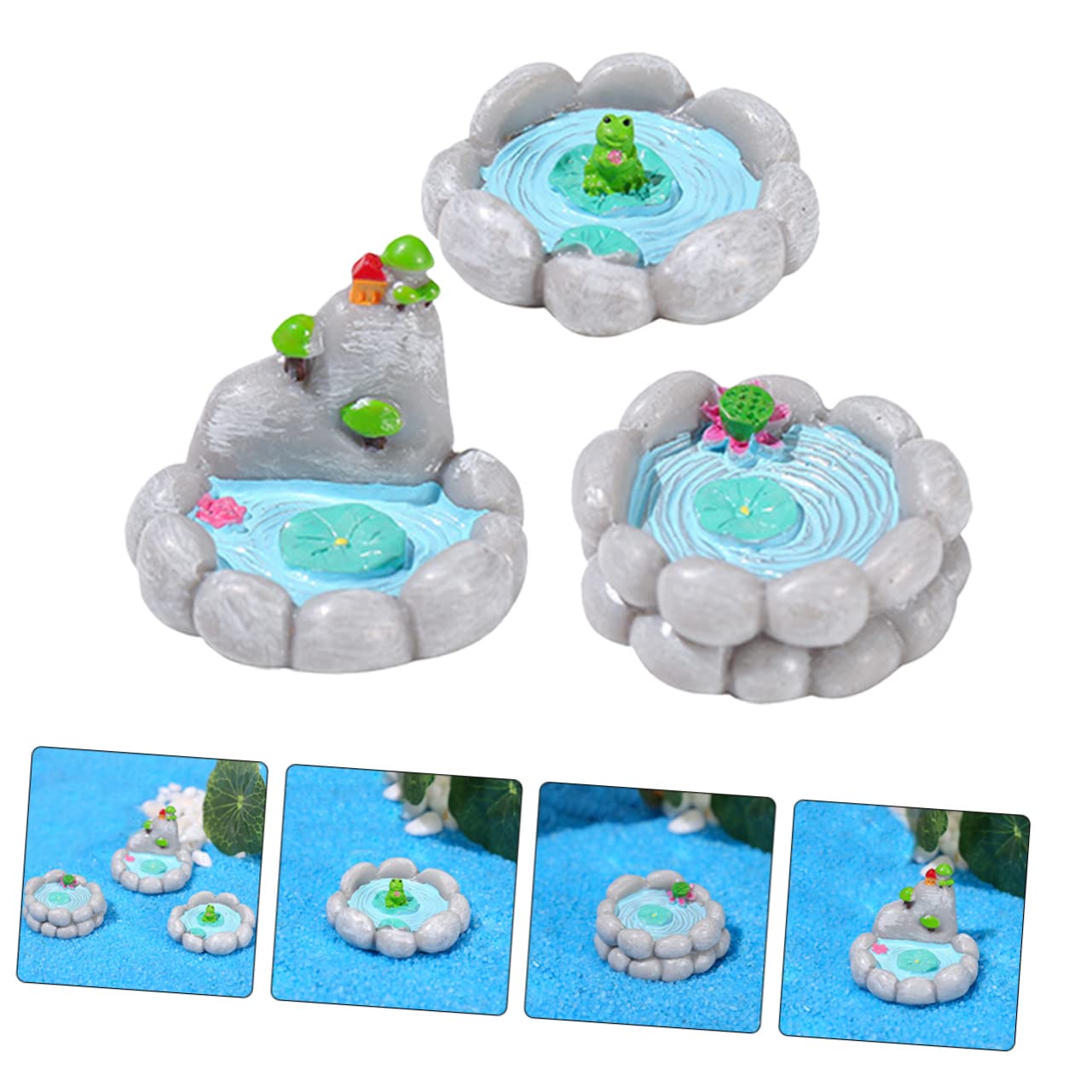 TOYANDONA 12 Stück Mini Eisbären Figuren Aus Harz Für Miniaturgärten Puppenhäuser Und Dekoration Niedliche Eisbär Statuen Als Kreative Tischdeko Oder Kuchen Topper