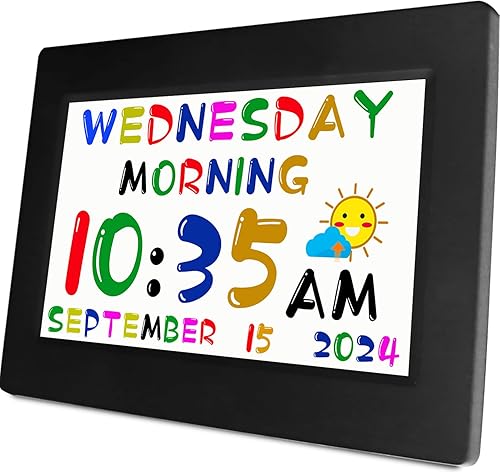 MASSII Digital Teaching Clock Talking Time, 24 Alarms Custom Reminders,