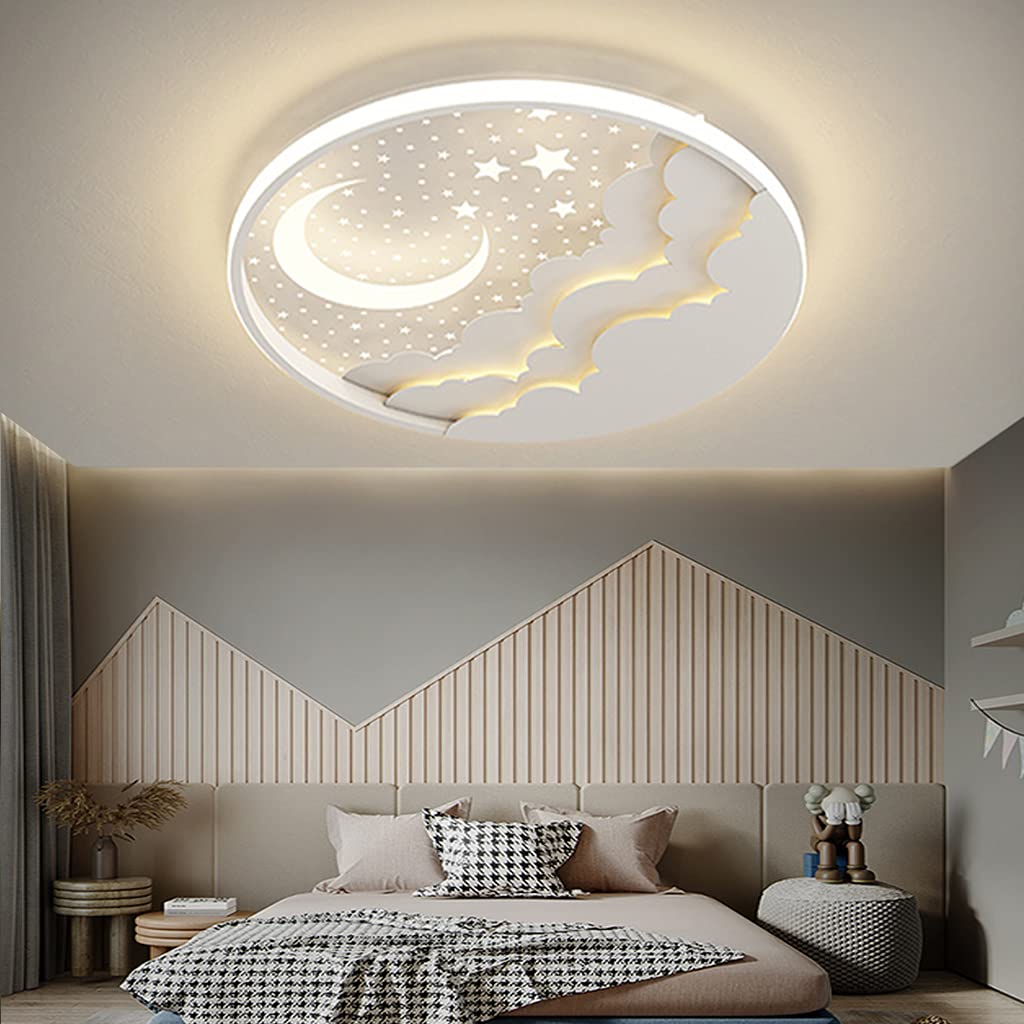 Plafoniera moderna a led con telecomando Lampade a sospensione New Art, plafoniere a lampadario, geometria rotonda e montaggio ad incasso dimmerabile per camera da letto soggiorno/Bianco/3 teste