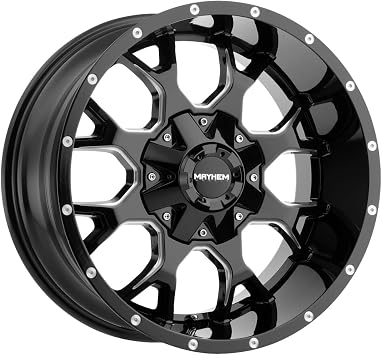 mayhem WARRIOR 8015 GLOSS BLACK MILLED 17X9 8-170 -12MM 125.2MM