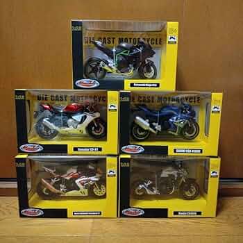 MSZ DIE CAST MOTORCYCLE 4点セット 1:12 Scale Metal Speed Zone (MSZ) Diecast Metal Scale