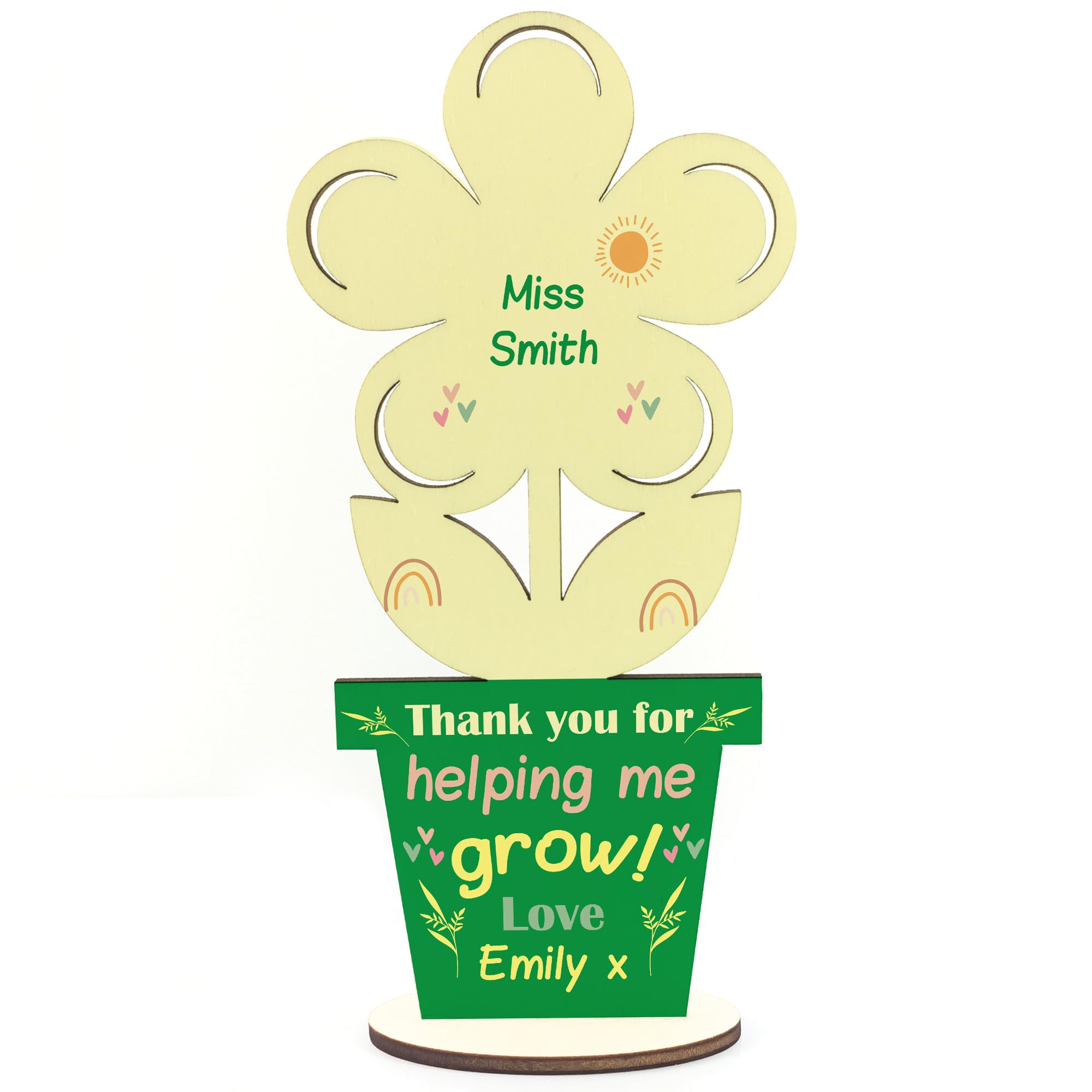 Red Ocean Personalised Thank You Grow Teacher Gifts Leaving Pre School Nursery Plaque Leaving Gift For Teacher