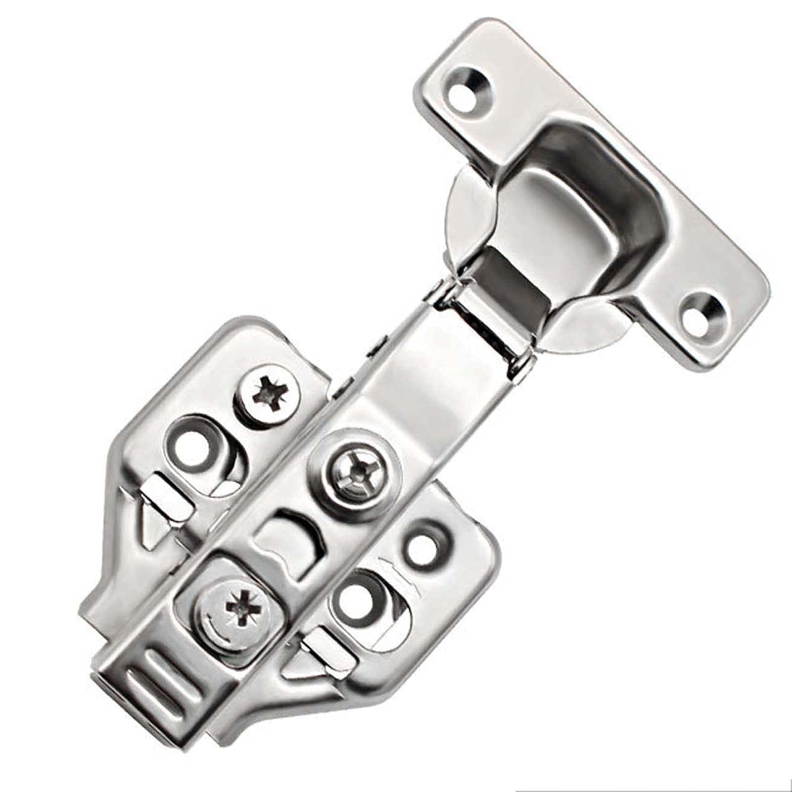 10 Pair Cabinet Door Hinges, Mute Hydraulic Hinge Three-Dimensional Adjustable Installation,for Wardrobe Doors, with Mounting Screws,Straight Bend
