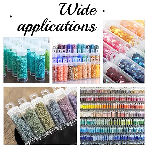 Image of PH PandaHall 30pcs Clear Tube Bead Containers, Plastic Storage Tubes with Caps Organizers Bottle Container Set for Beads, Bath Salt, Candy Storage, Party Favors, 10ml (2.68x 0.75 Inch /6.8x1.9 Cm)