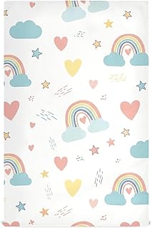 GAIREG Rainbows - Juego de 4 toallas de cocina decorativas, 28 x 18 pulgadas, color blanco