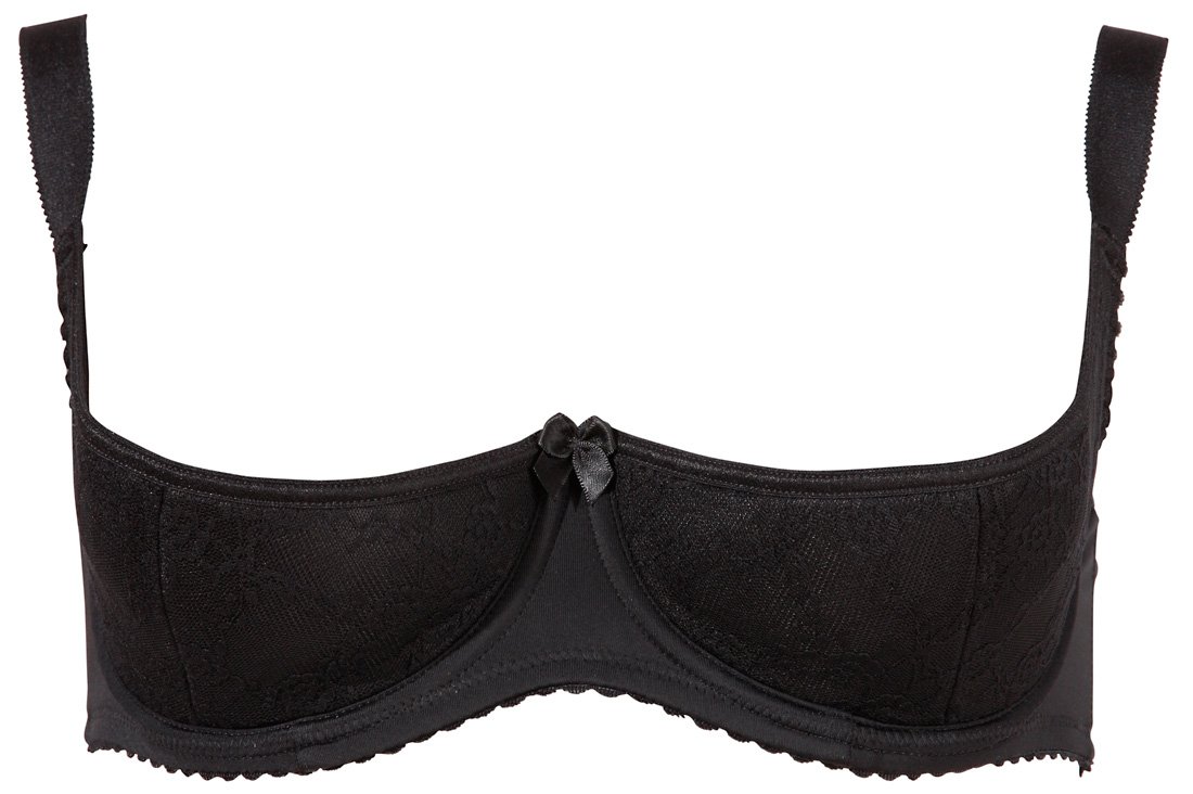 Plus Size Half-Cup Bra (95D) Black