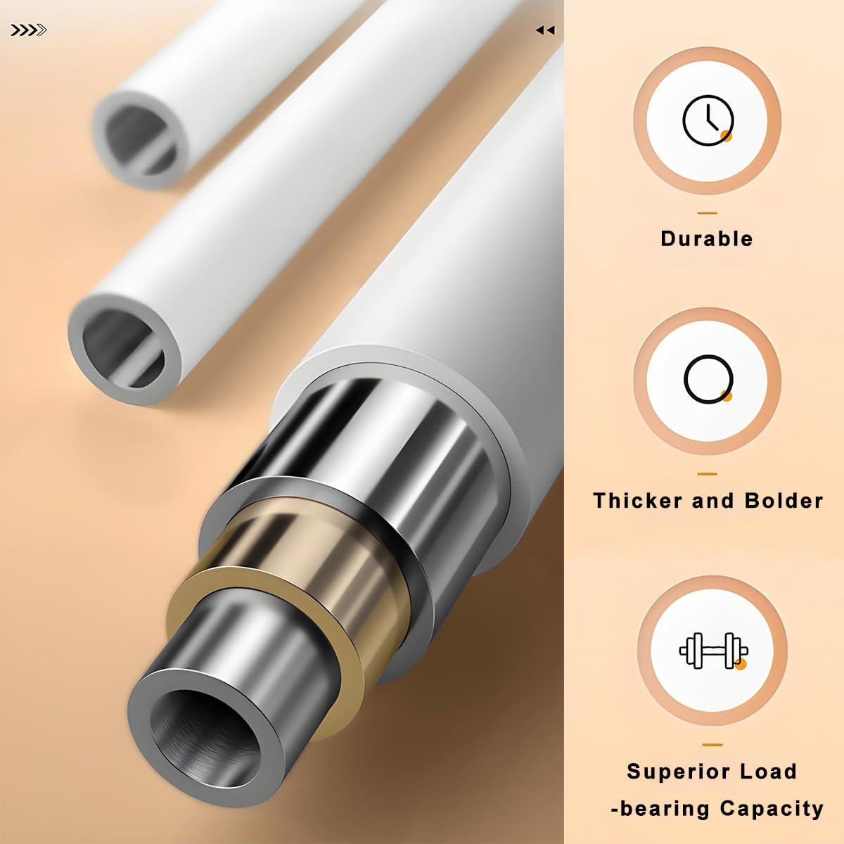 Barra de Cortina de Ducha Extensible 1m 2.5m 3.5m 4m 5m, Sin Taladro Acero inoxidable Antideslizante Ajustable Barra Cortinas Extensible de Tensión Telescópica(Stainless,3.6-4.5m/142"-177")
