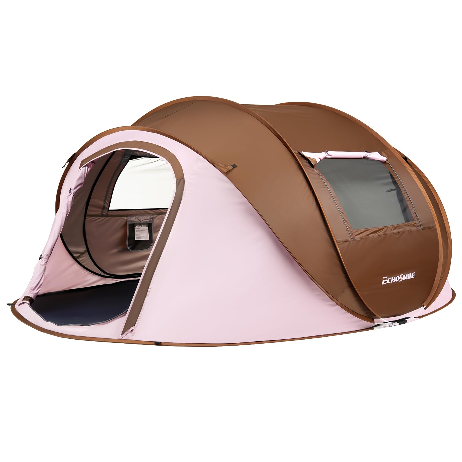 echosmile pop up camping tent, 2/4/6 person easy setup tent, water resistant dome, portable with carry bag