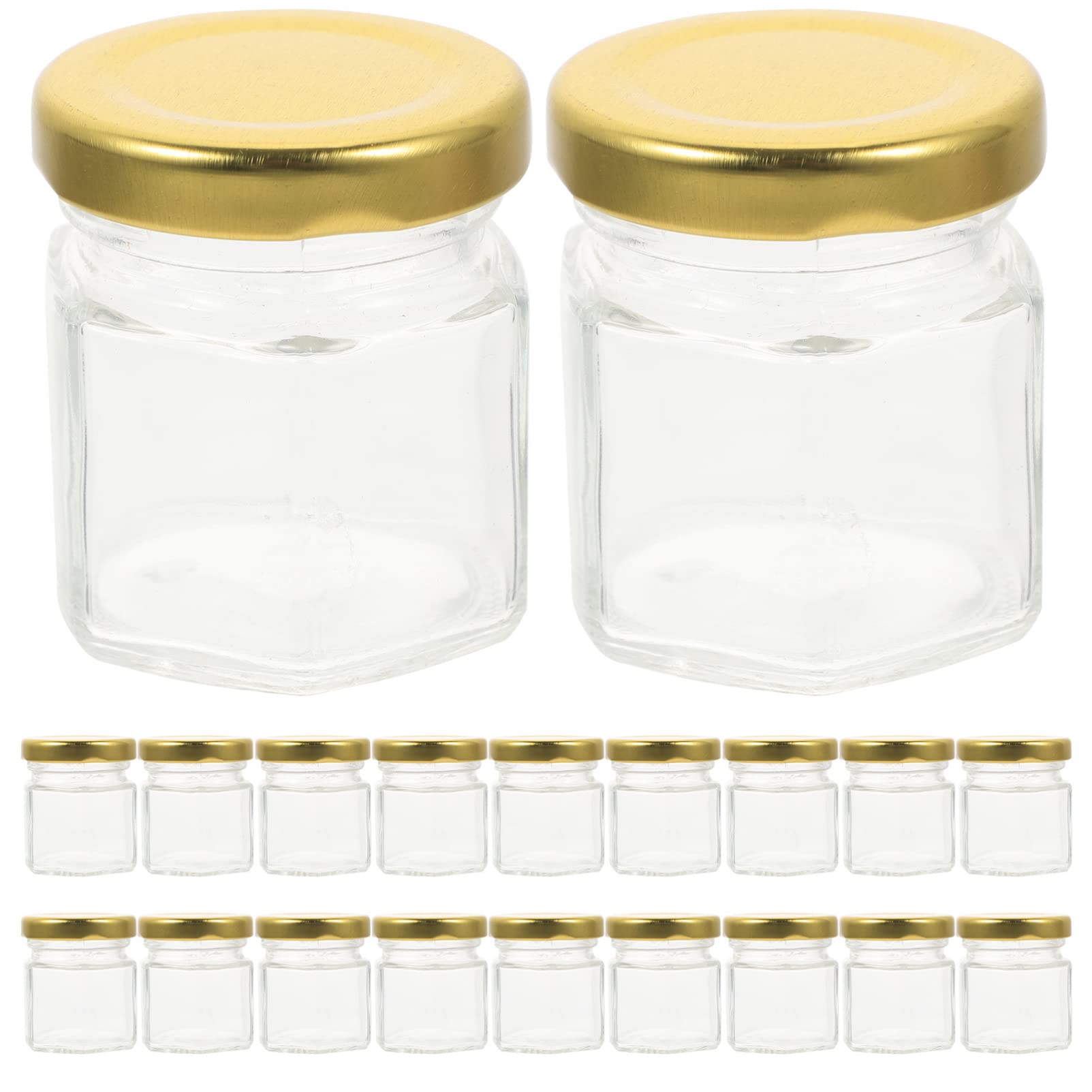 STOBAZA 20 Pack Honey Jars with Lids Kitchen Honey Pot Glass Honey Dispenser Bottles for Easy Use