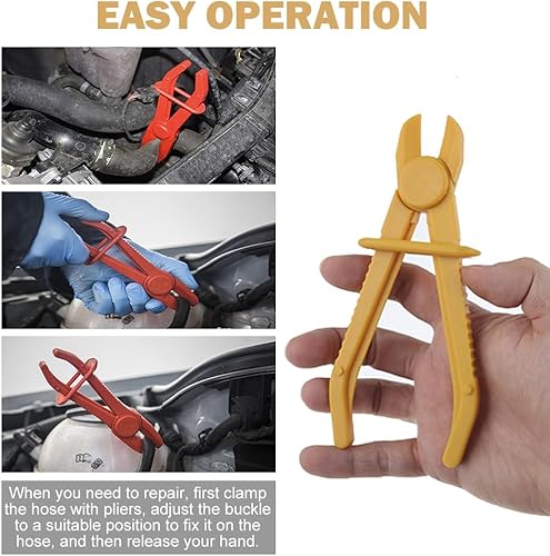 Miniatura 5 de Alicates de abrazadera de manguera de plástico, 6 piezas de alicates flexibles para mangueras de combustible, mangueras de freno de tuberías de gas,