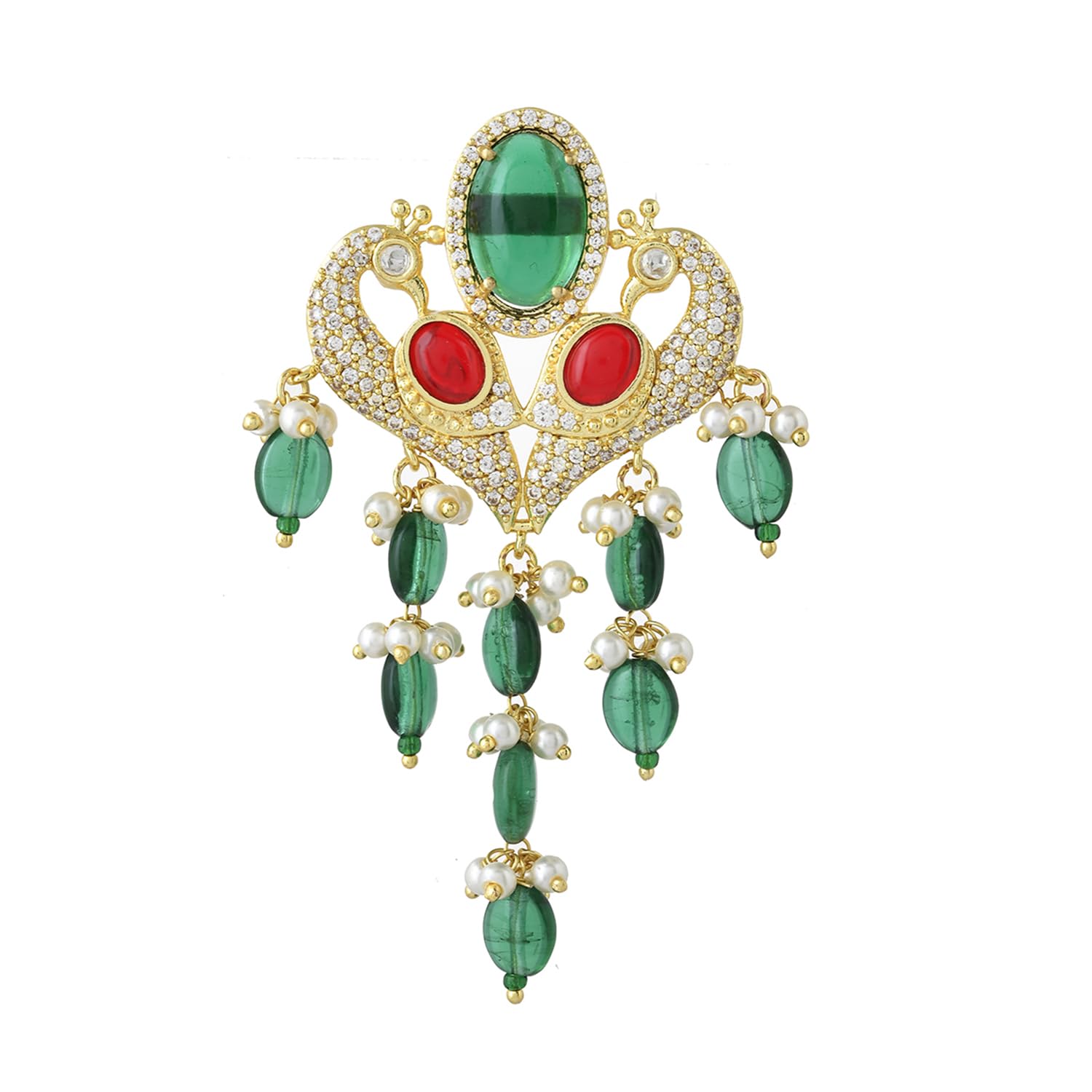 voylla Panchhi Maurika Hair Pin For Women, Juda Pins Hair Accessories, Kundan Hair Accessories For Wedding, Festive, Party, Birds, American Diamond, Gift For Her-picture-1