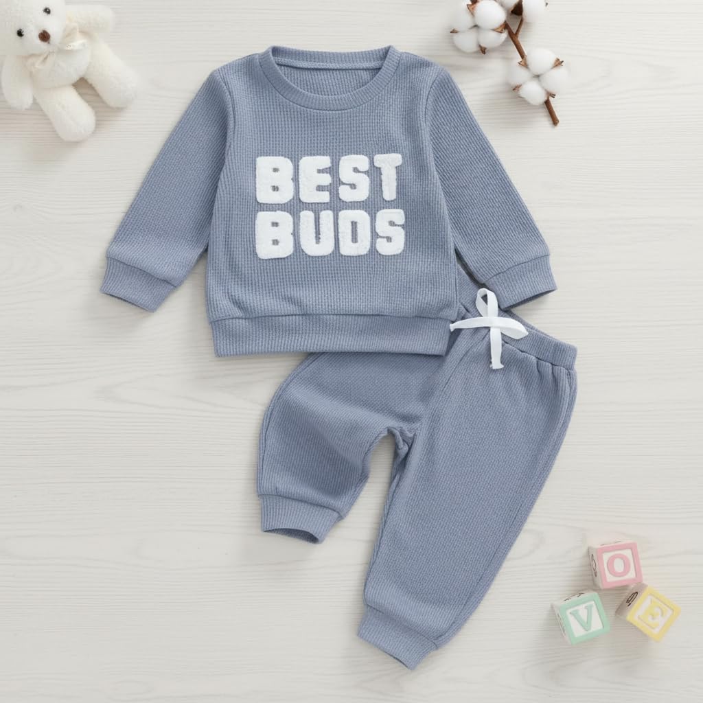 Conjunto de ropa para bebé niño y niña, manga larga, suave, transpirable, unisex, camisa y pantalón, para primavera y otoño, 2 piezas