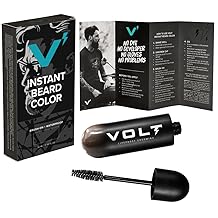 VOLT Grooming Temporary Instant Beard Color Single Pack - Quick Drying Plant Based Hypoallergenic Brush on Color for Beards, Mustaches, and Eyebrows - 0.35 Fl Oz 10 ml, Ash Gray/Brown