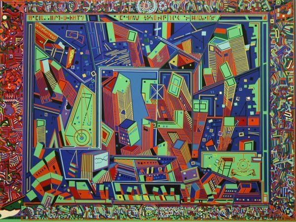 木村利三郎 シルクスクリーン THE HERT AND THE CITY 木村利三郎 シルクスクリーン THE HERT AND THE CITY 版画