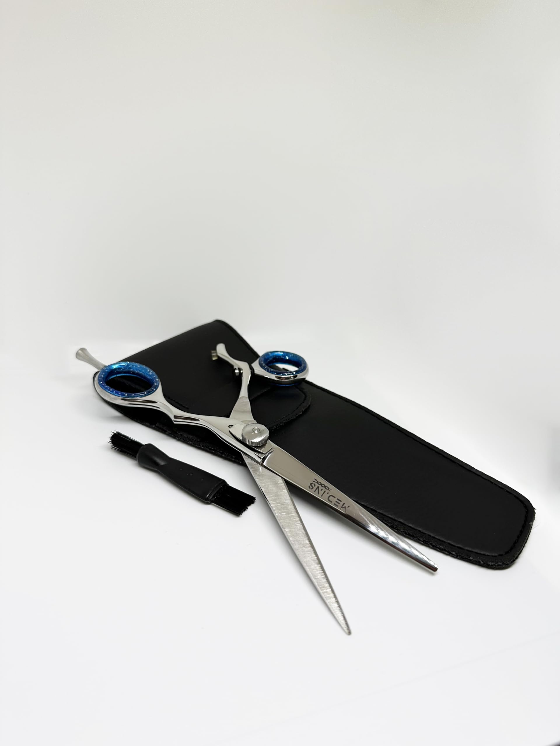 MED.INS Forbici per Capelli Professionali con Anello Girevole e Vite Regolabile - Impugnatura Ergonomica con Anelli Removibili - Forbici da Taglio in Acciaio Inox, 6 Pollici