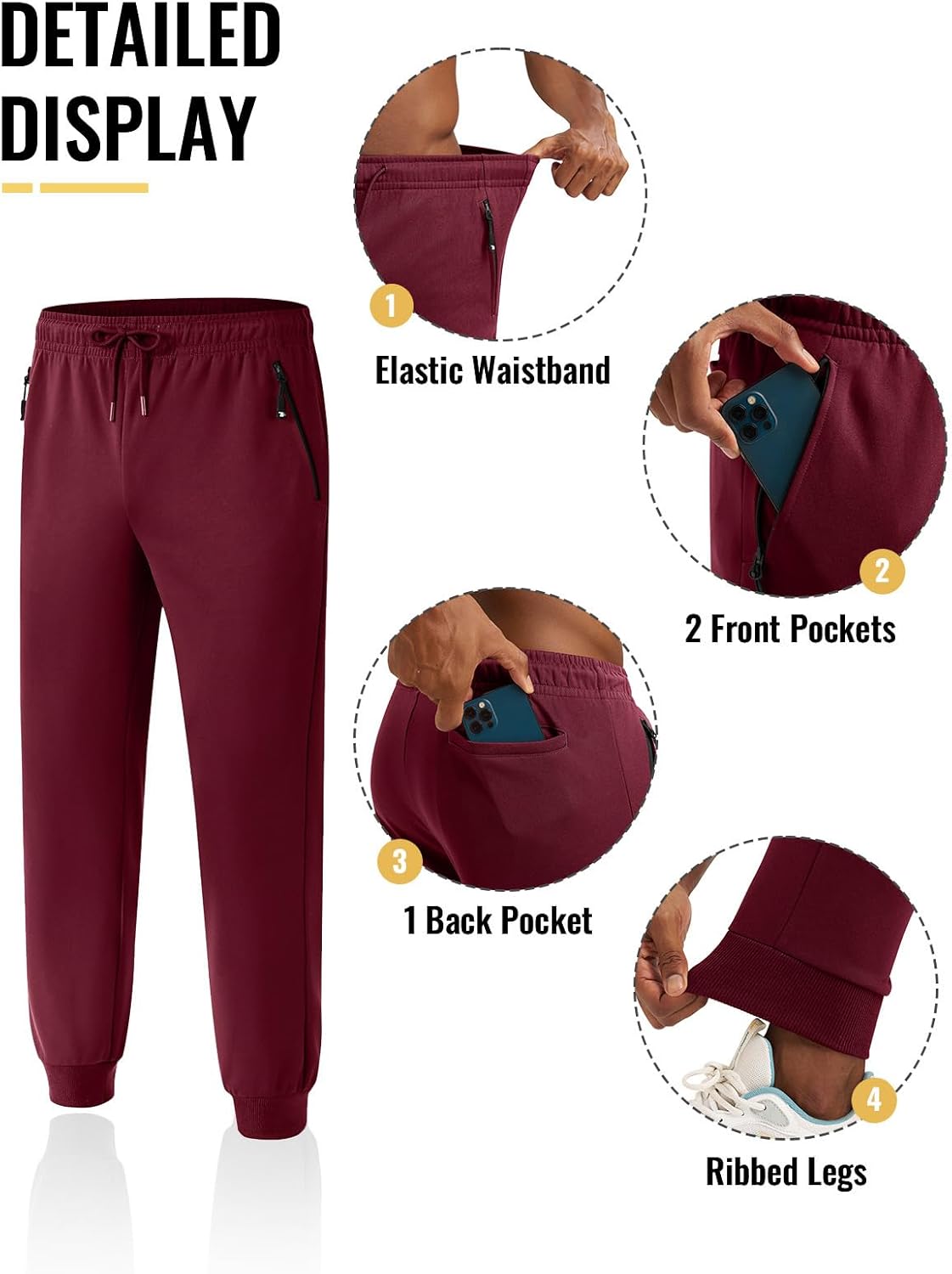 Rdruko Men's Sweat Track Suit Jogger Sweatsuits Tracksuits Workout Athletic Suit 2 Piece Set - Image 6