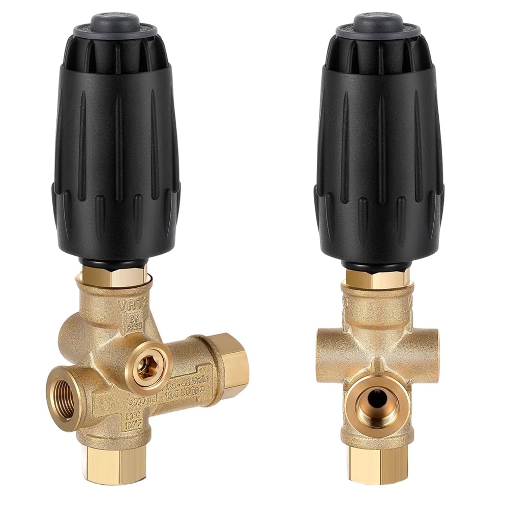 Jnchdghwa Vrt3-310 Pressure Washer Unloader Valve,Black Spring- 10.5 Max Gpm(40 L/Min), 3/8" F Outlet, 4500 Psi Fits for AR Pump