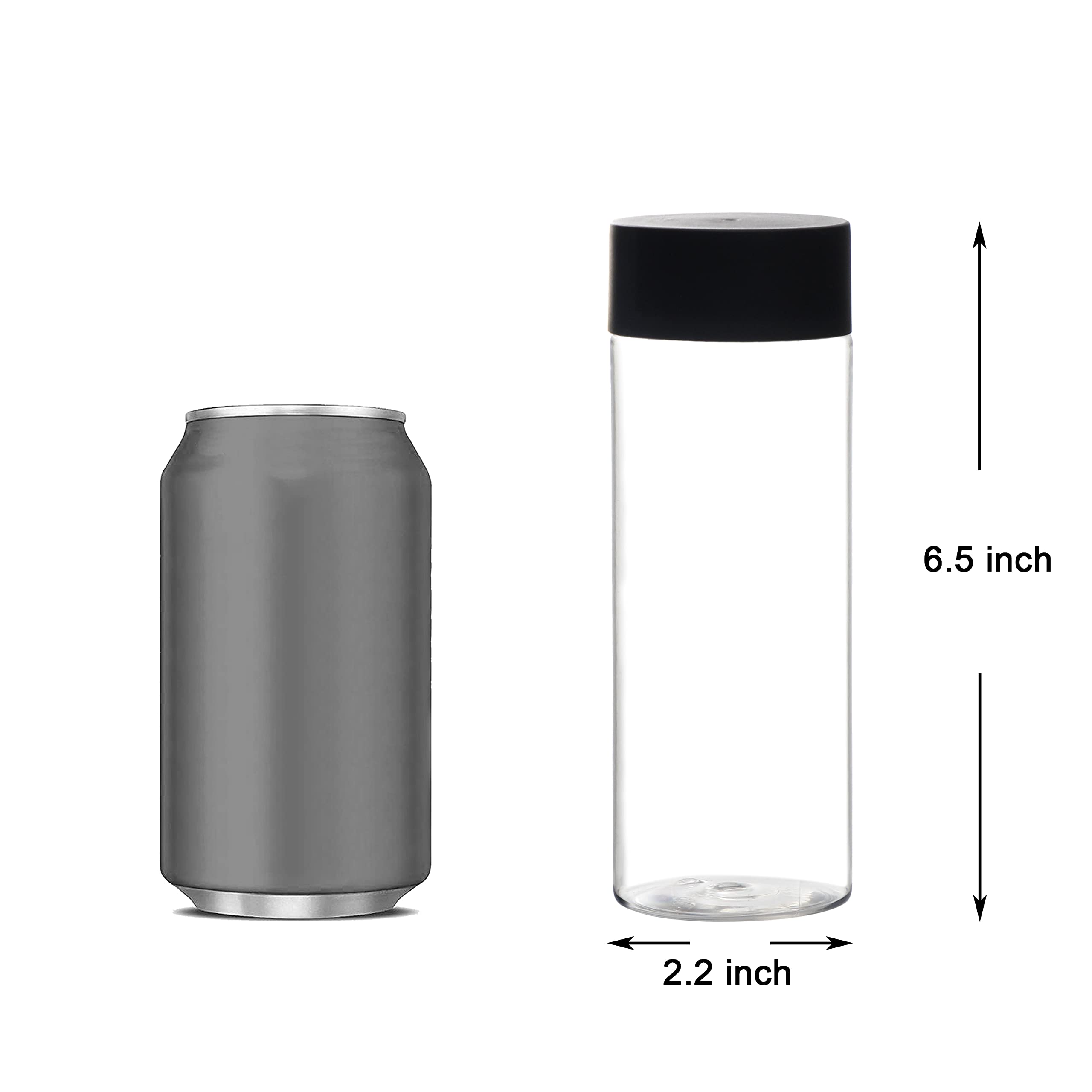 Youngever 8 Paquetes 300ML Botellas de Jugo, Botellas de Plástico con Tapa