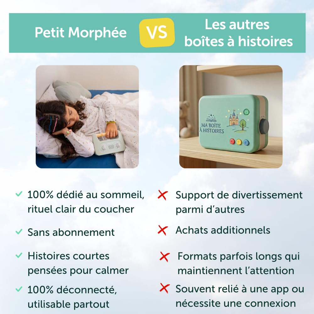 Morphée My Little Morphée - La Boîte à Histoire qui Révolutionne le Sommeil des Enfants - 700.000 clients (Français, Anglais, Espagnol, Catalan)
