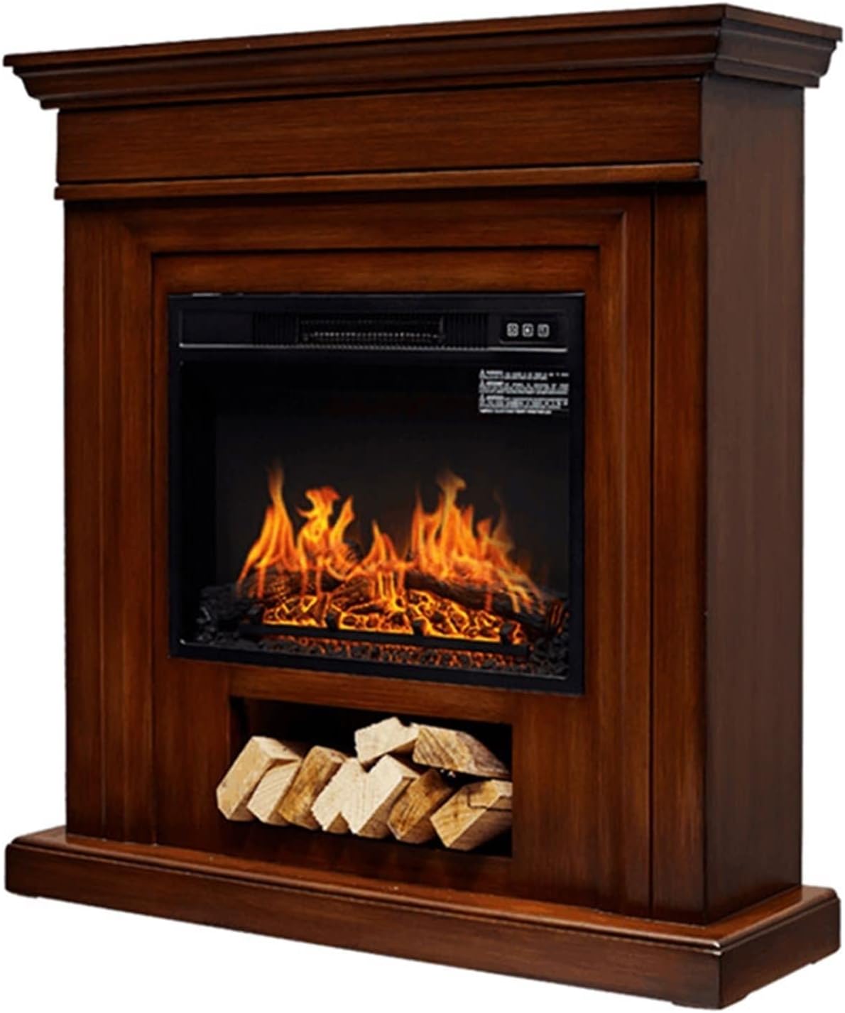 Water Vapor Fireplace Simulation Flame Electric Fireplace Fireplace Wood Retro Fireplace Heater Simulation Fake Flame Villa Fireplace Electric Fireplace Stove ( Color : Brown , Size : 105cmx100cm )