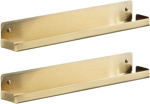 Miniatura 9 de mDesign Cesta organizadora de pared de metal para el hogar, bandeja de almacenamiento, soporte rústico para colgar en el baño, cocina, garaje, sala