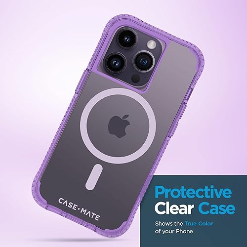 Miniatura 3 de Case-Mate Tough Plus Funda para iPhone 14 Pro - La La Lavender protección contra caídas de 15 pies compatible con MagSafe Funda magnética para Apple