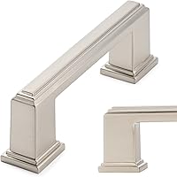 Vista 29 de KOOFIZO - Paquete de 10 tiradores de gabinete de cocina de latón antiguo de 3-3/4 pulgadas, manijas vintage de gabinete de latón, herrajes