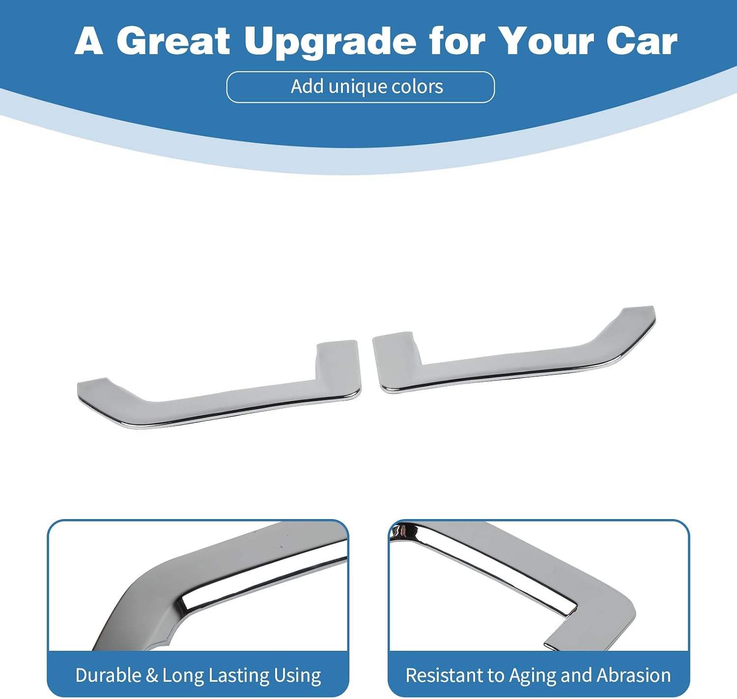 for Bronco Sport Fender Side Vents Cover Trim Decal Fit for Ford Bronco Sport 2021+ Chrome Exterior Accessories 2pcs
