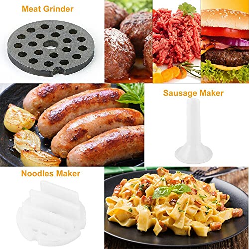 Manual Meat Grinder Stainless Steel Food Grinding Machine Sausage Stuffer Filler Household Pork Mincer Sausage Maker,Make Homemade Burger Patties,Ground Beef And More #TOP4