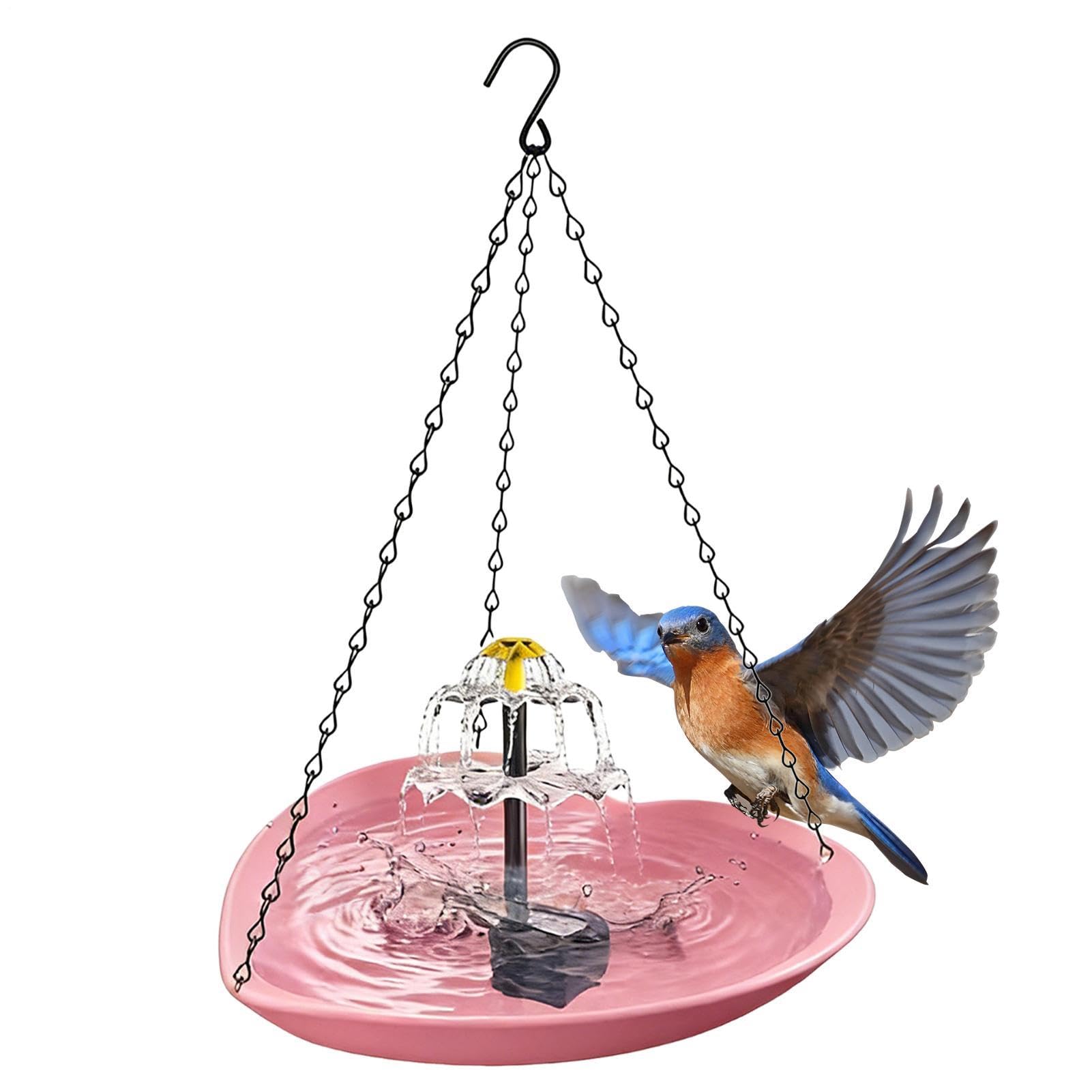 Baignoires pour oiseaux d'extérieur Forme cœur résistante aux intempéries | Fontaine pour jardin avec bain d'oiseau Pour Moineaux, Perruches, Inséparables, Conures, Calopsittes, Pinsons, Jardins,