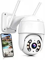 Câmera de Segurança Wi-Fi Externa A8 1080p PTZ 360° com Visão Noturna Colorida, Áudio Bidirecional, App ICSee em Português, Homologação Anatel e IP66