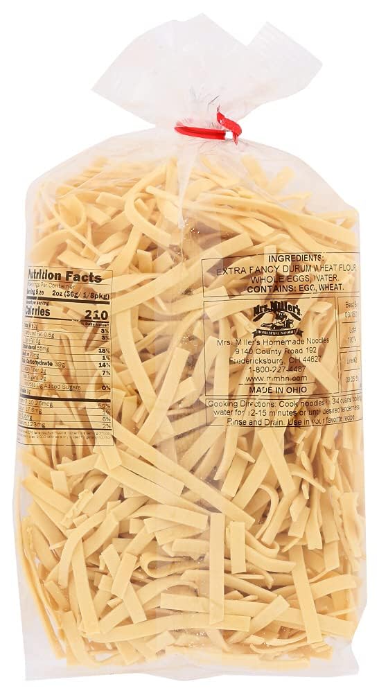 Mrs. Miller's Old Fashioned Egg Noodles, Medium 16 Ounce (Pack of 4)