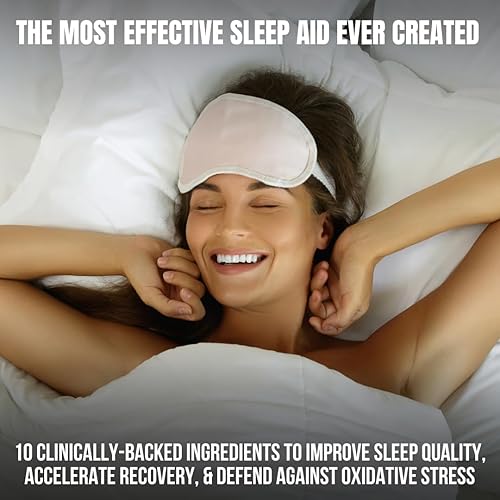 Miniatura 5 de Ayuda extra fuerte para dormir para adultos con melatonina microactiva de liberación prolongada, Ashwagandha, L-teanina y 5 ingredientes naturales