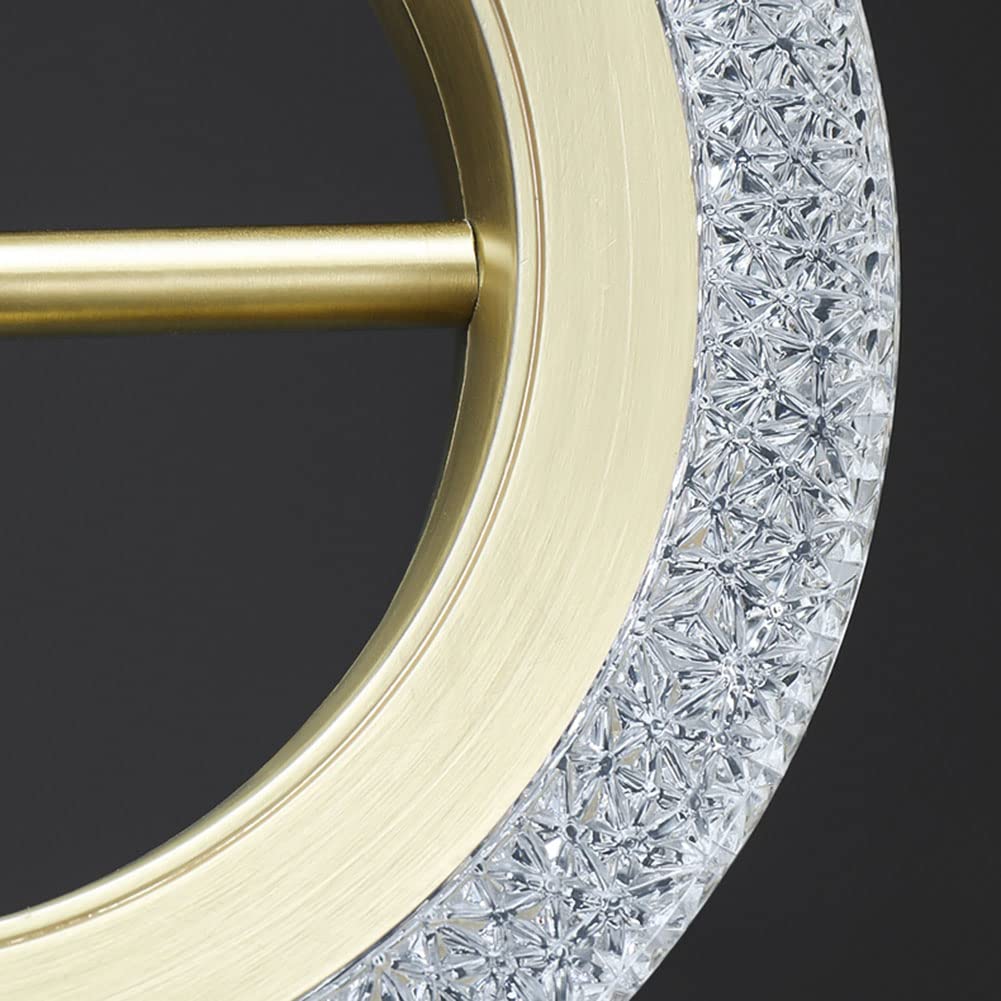 Oświetlenie wewnętrzne LED Ściemnianie 10W 3000K ~ 6000K Szczotkowany Brass Obrotowa Lampa Ścienna Z Kryształowym Kloszem Akrylowy Lampka nocna Sypialnia Disp