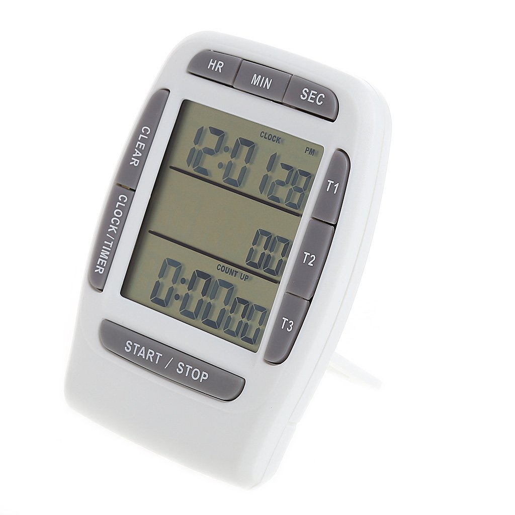 Minuteur à écran LCD, 3 canaux, 99 heures
