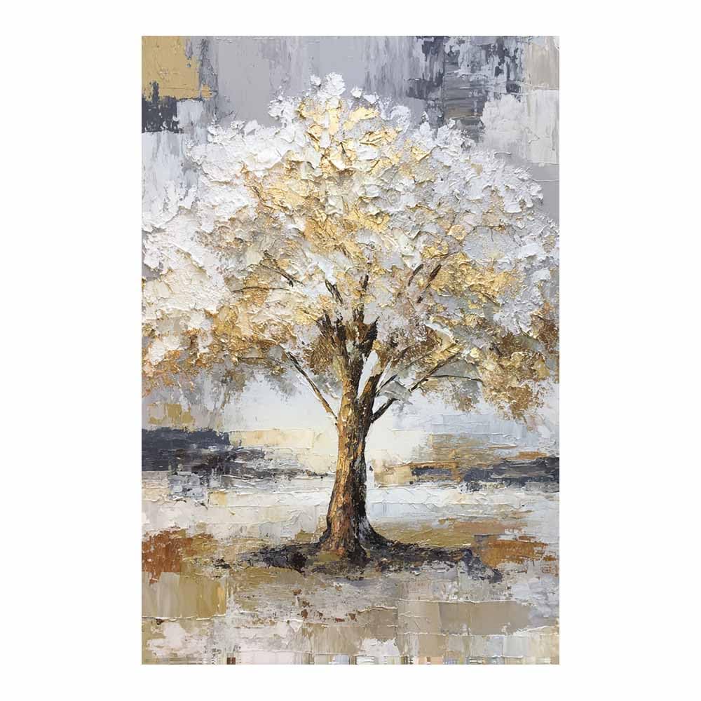 XENIOU Nature Wall Art Four tone fantasy tree canvas painting wall art, Living Room Bedroom Hallway Stairs Decoration.(Multicolor)-70x100cm Unframed