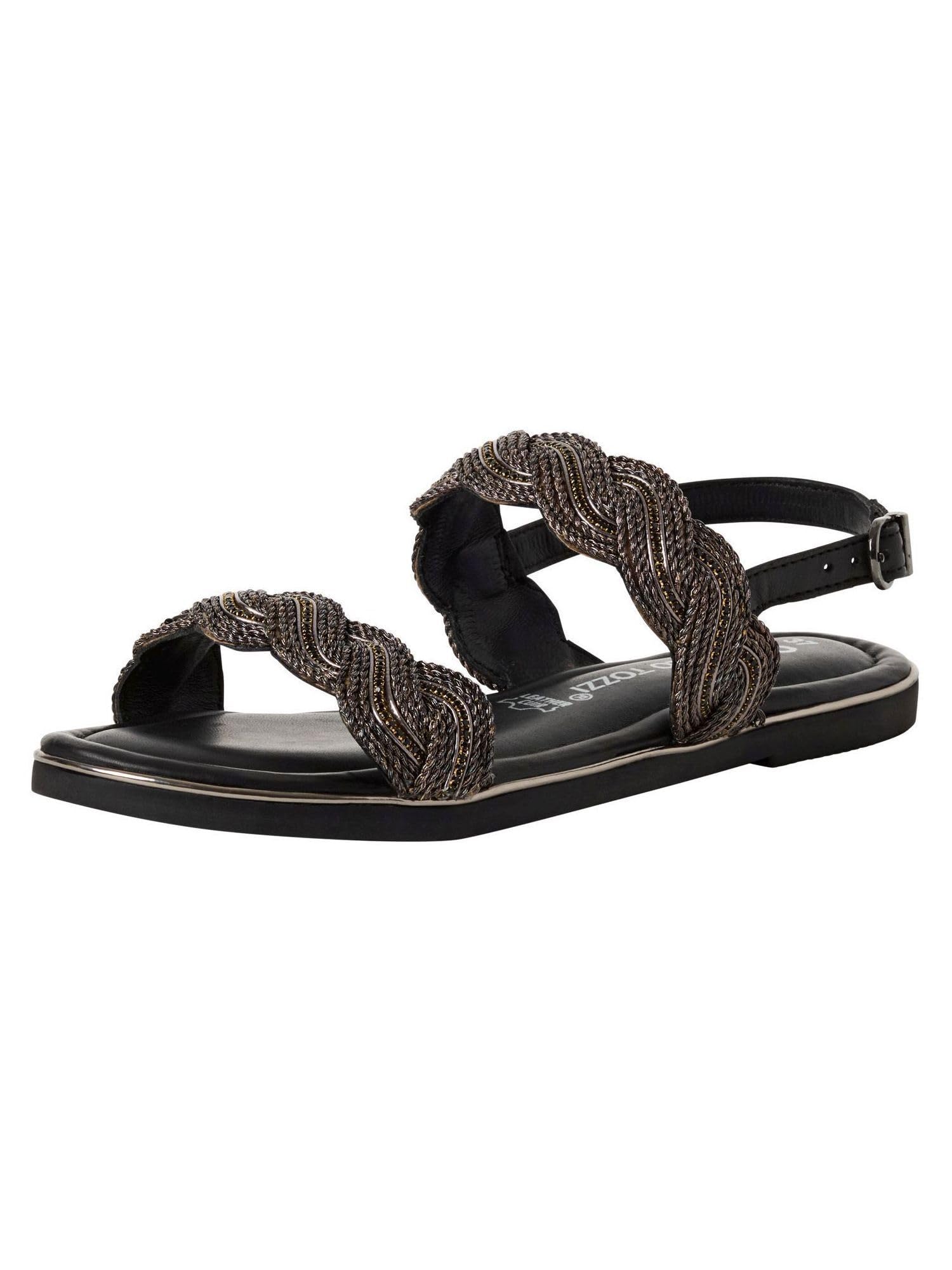 MARCO TOZZI Women's 2-28142-44 Sandals, Black (Black Comb), 7.5 UK