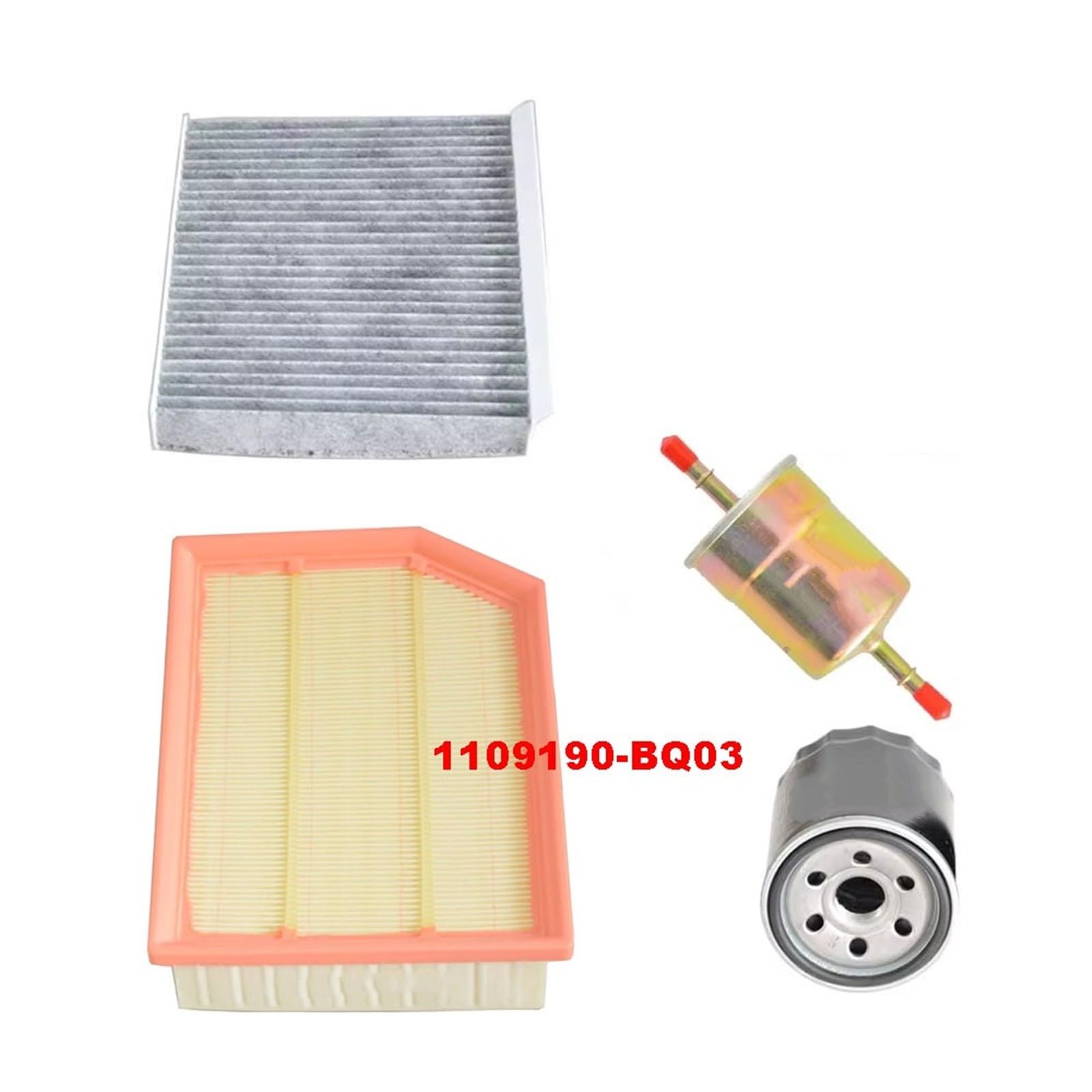 filtro de habitáculo Ajuste para CHANGAN CS35 PLUS 1,4 T 2023 2024, Kit de filtro aceite y combustible aire fresco para cabina Interior motor, piezas 1109190PT01