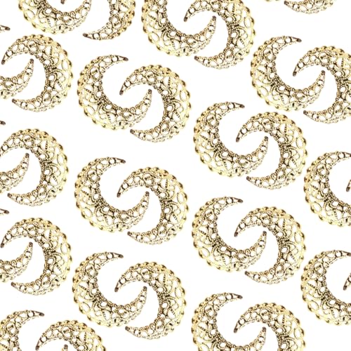 100Pcs Vintage Metal Filigree Flower Wrap Connectors Craft Embellishments DIY