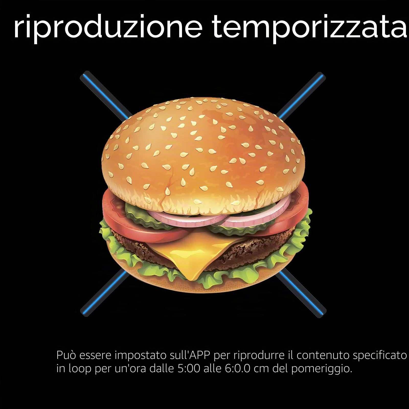 Missyou - Proiettore ologramma 3D e 700 videoteche, display LED, per mostre, acquisto (52 cm)