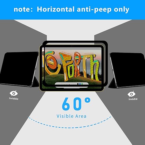 Miniatura 4 de Protector de pantalla de privacidad para iPad Air 54 10.9 pulgadas (20222020) y iPad Pro de 11 pulgadas (2022202120202018), filtro de privacidad