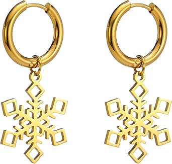 KKJOY Oorbellen met druppelvorm van roestvrij staal, geometrisch vierkant patroon, delicate oorbellen, modieuze driehoekige oorbellen, cadeau voor vrouwen, rvs, Geen edelsteen