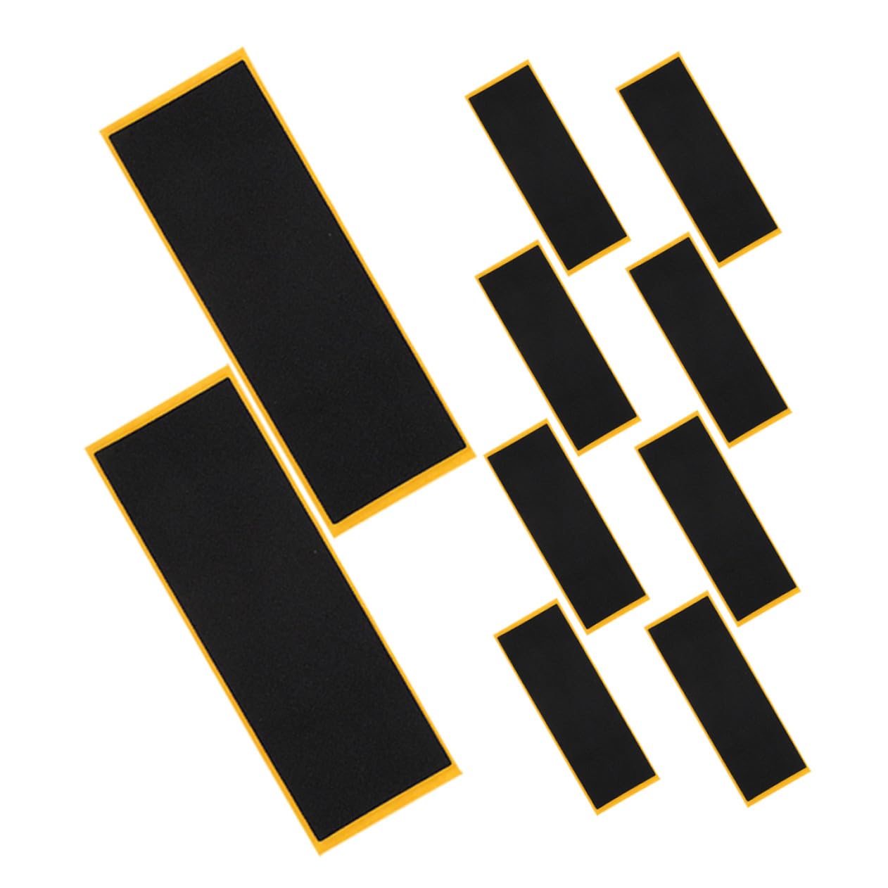 Nastro Antiscivolo 10 Pezzi in Schiuma Nero e Props da Skateboard per Fingerboard Design Versatile e Affidabile, Accessori Professionali per Finger Skateboard