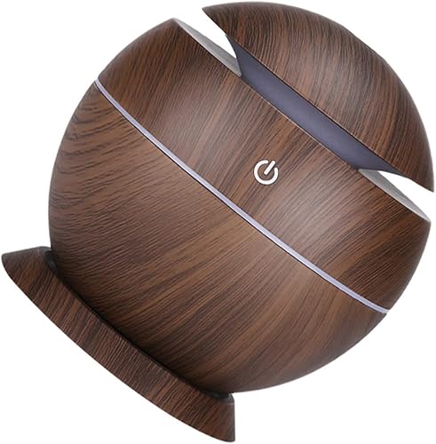 130ML Mini USB Air Humidifier LED Light for Home Office and Car Mushroom Design Quiet Operation for Desktop Use