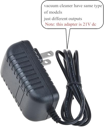 Miniatura 2 de Accessory USA Adaptador de repuesto 21V 1A Ac Dc para Shark Cordless Pet Perfect 15.6V SV75_N Series SV75N, SV75Z, SV75SP, SV75C, SV7514 Cable de