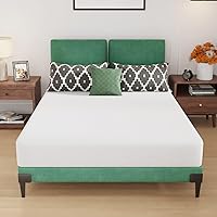 Vista 30 de PayLessHere Colchón individual de 6 pulgadas, colchón de espuma viscoelástica de gel de firmeza media, blanco, con funda de cremallera lavable