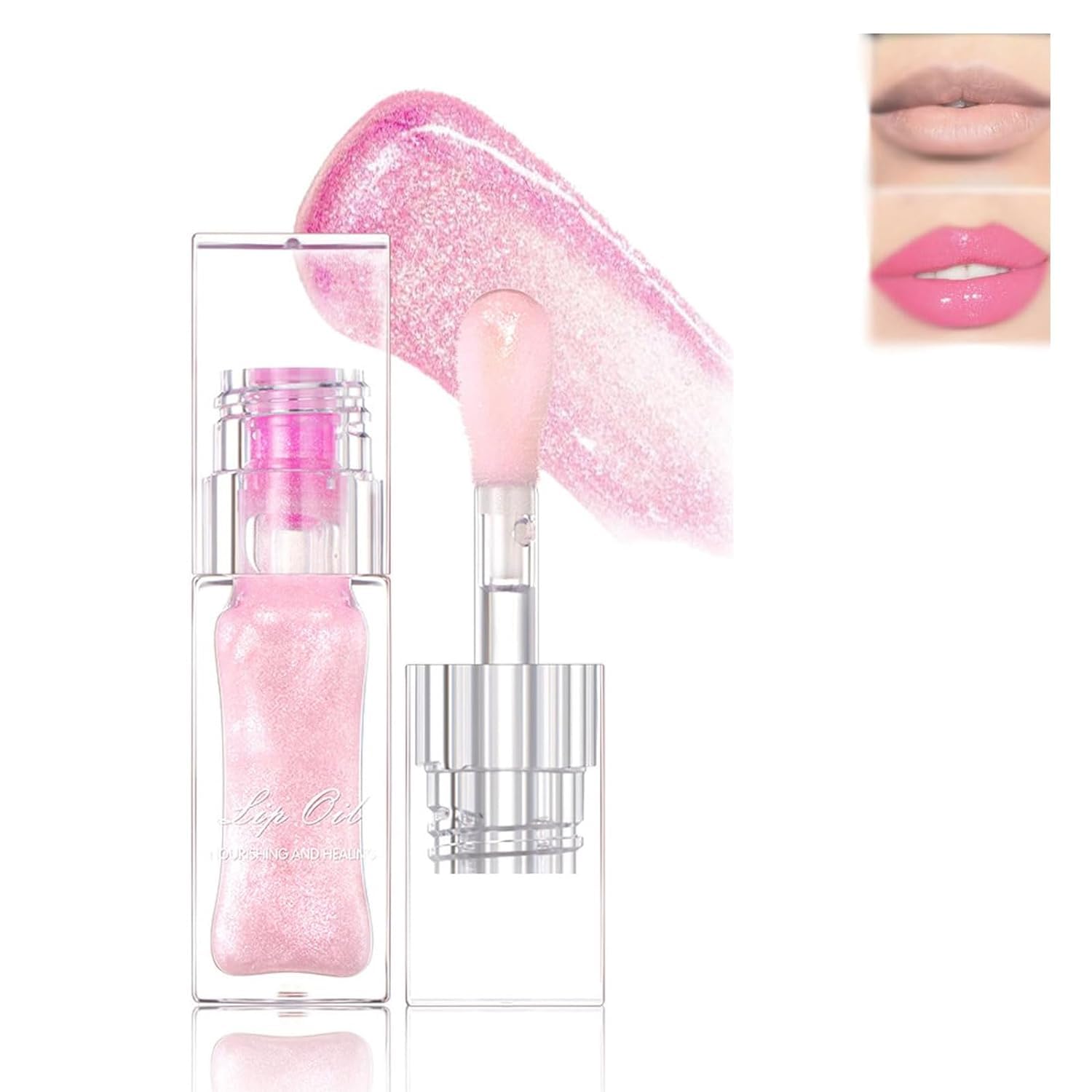 Magic Color Changing Lip Oil V2, Color Changing Lip Gloss, Cosmetics Color Changing Lip Oil,Boss Up Color Changing Lip Oil, Warm Change Moisturizing (1PCS)