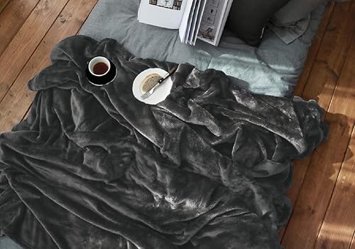 Miniatura 2 de SOLARON Manta Queen suave extra grande para otoño, invierno, primavera, todas las estaciones, acogedora y cálida de 430 GSM, peso medio, forro polar